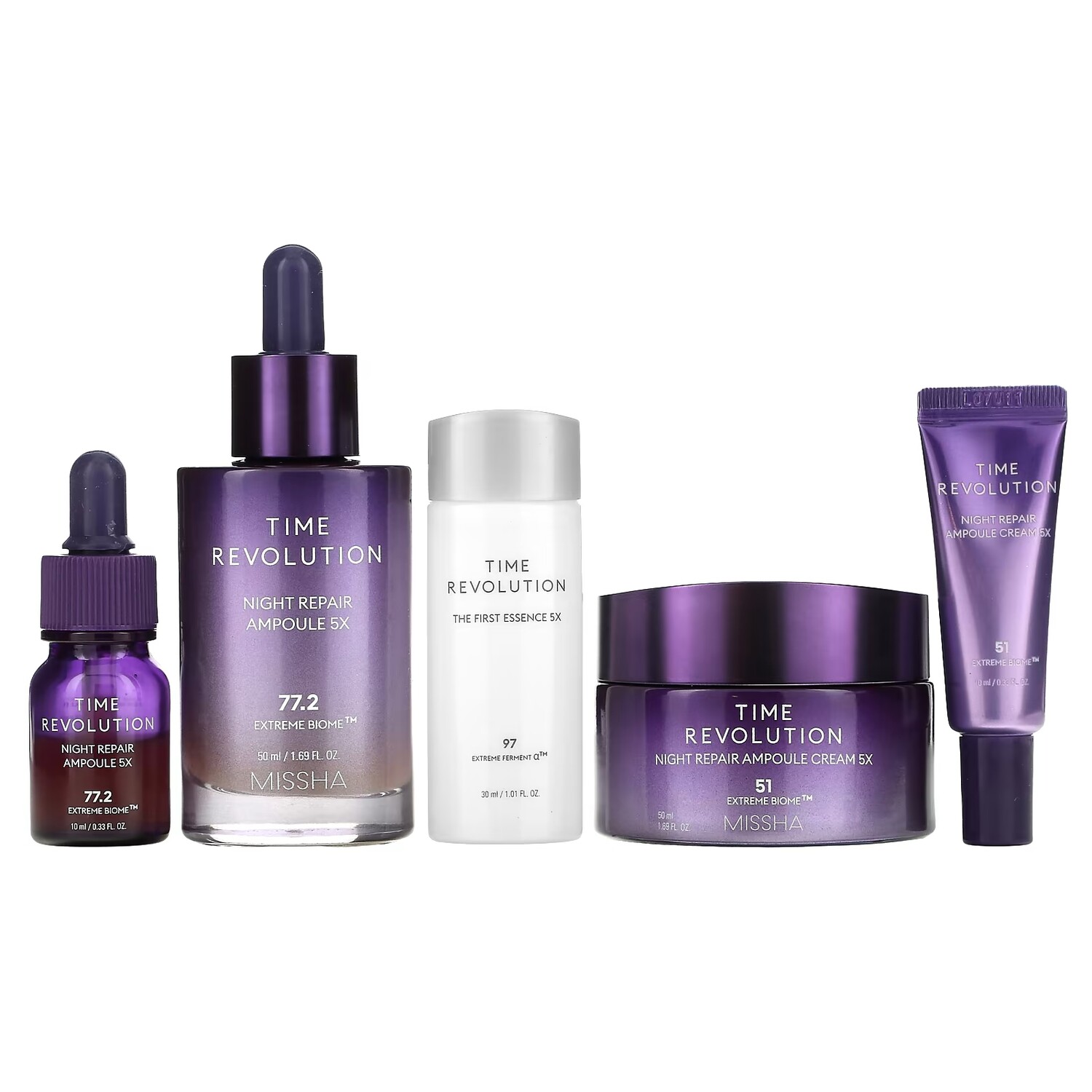 Набор уходовой косметики для лица Missha Time Revolution Night Repair, 5 предметов
Набор уходовой косметики для лица Missha Time Revolution Night Repair, 5 предметов