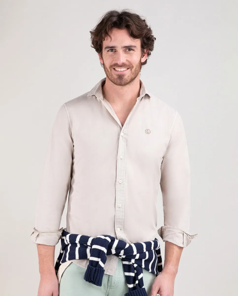 Мужская рубашка из окрашенного в готовом виде поплина El Ganso, бежевый
Мужская рубашка из окрашенного в готовом виде поплина El Ganso, бежевый