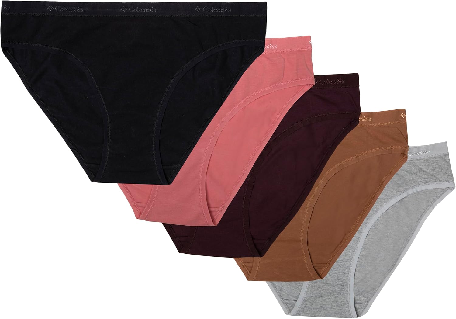 Columbia женские бикини из 4-way stretch cotton, 5 штук, Black/Heather Grey/Camel Brown/Moon Vista/Agave Pink
Columbia женские бикини из 4-way stretch cotton, 5 штук, Black/Heather Grey/Camel Brown/Moon Vista/Agave Pink