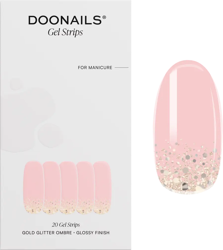УФ-лак для ногтей Doonails UV Gel Strips Gold Glitter Ombre
УФ-лак для ногтей Doonails UV Gel Strips Gold Glitter Ombre