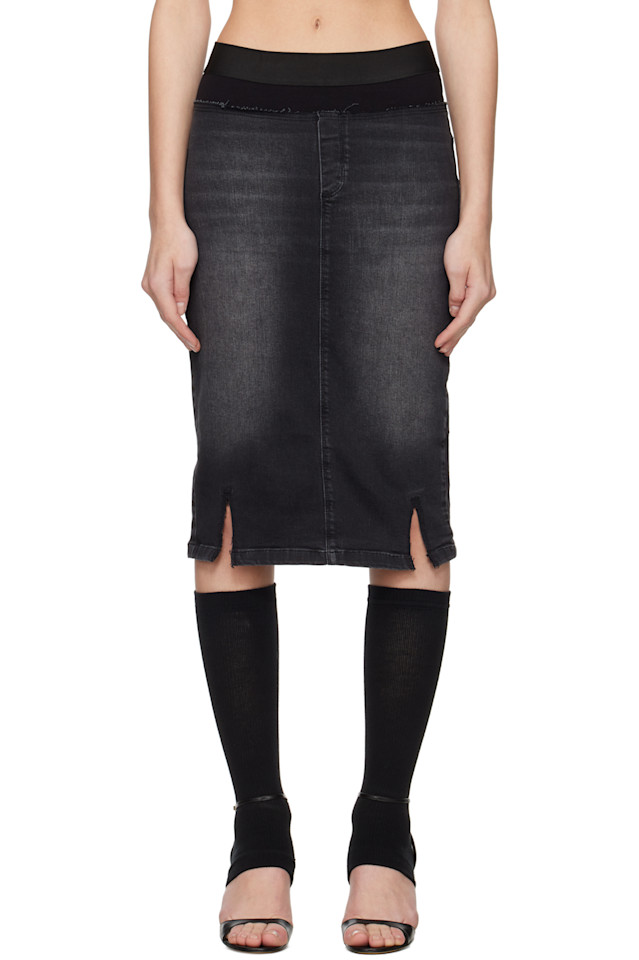Юбка-карандаш миди из денима с поясом Prototypes, черный
Юбка-карандаш миди из денима с поясом Prototypes, черный