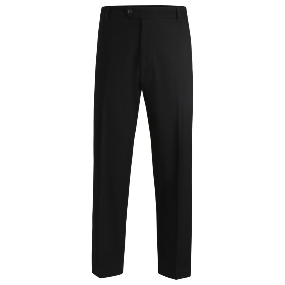 Брюки прямого кроя из эластичного хлопкового добби BOSS, черный
Брюки прямого кроя из эластичного хлопкового добби BOSS, черный