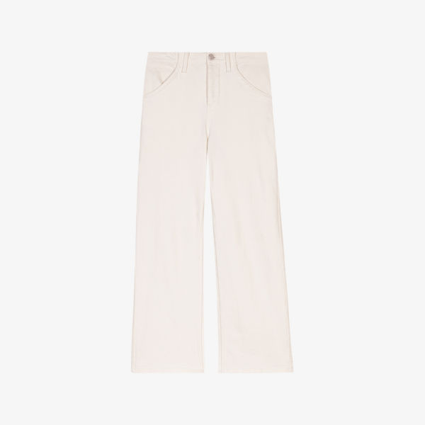 Джинсы Maje с расклешенными штанинами, белый
Джинсы Maje с расклешенными штанинами, белый