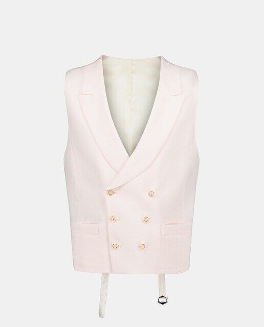 Мужской однотонный льняной жилет Emidio Tucci, розовый
Мужской однотонный льняной жилет Emidio Tucci, розовый