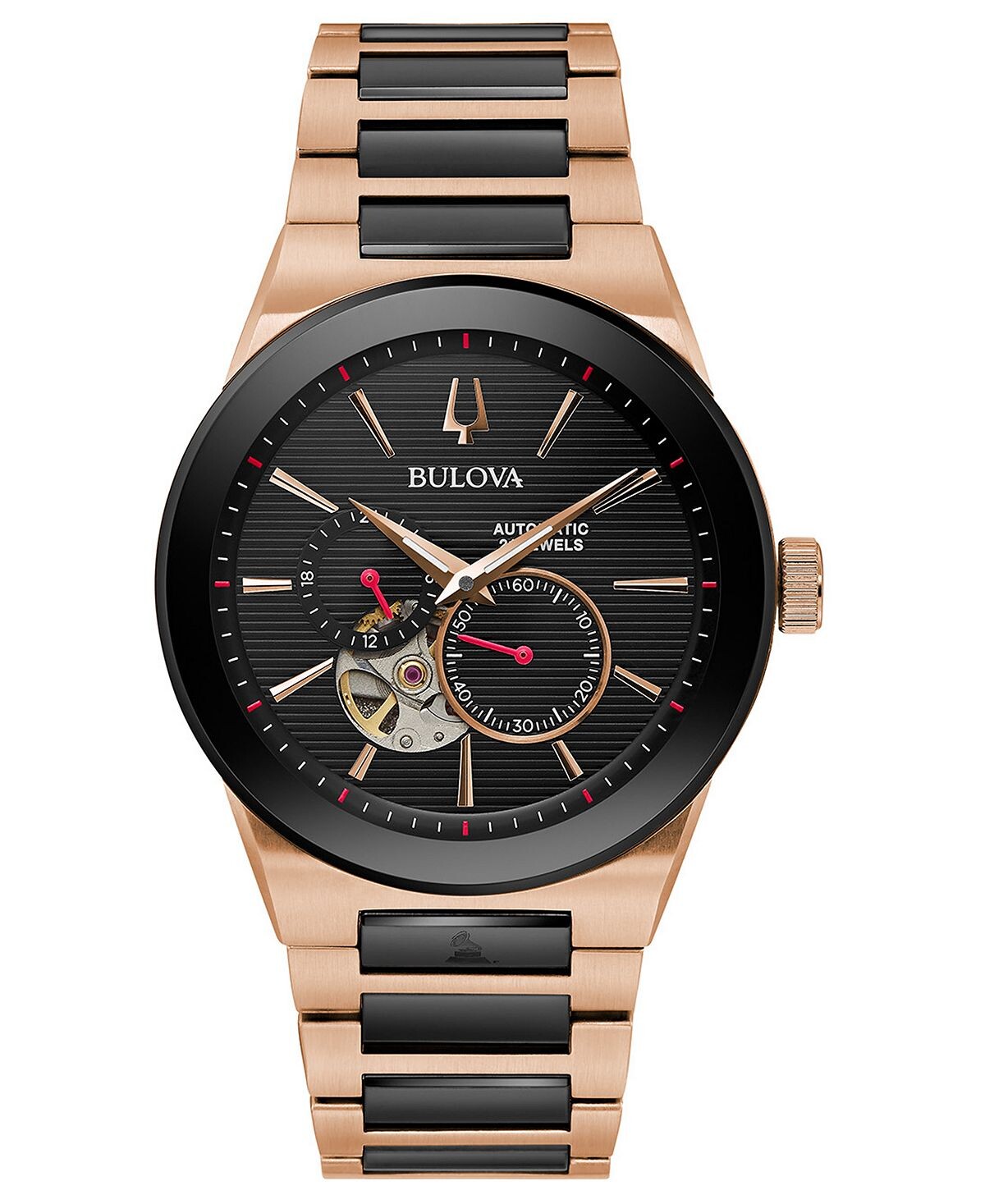 Мужские автоматические часы Grammy с двухцветным браслетом из нержавеющей стали, 41 мм Bulova 
Мужские автоматические часы Grammy с двухцветным браслетом из нержавеющей стали, 41 мм Bulova