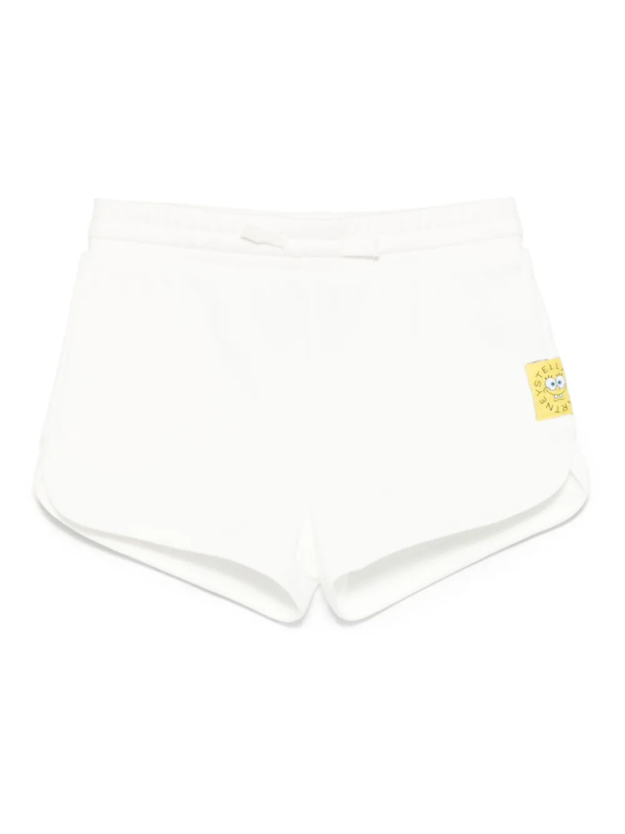 Шорты с вязанными крючком панелями Stella McCartney Kids x SpongeBob SquarePants, белый 
Шорты с вязанными крючком панелями Stella McCartney Kids x SpongeBob SquarePants, белый