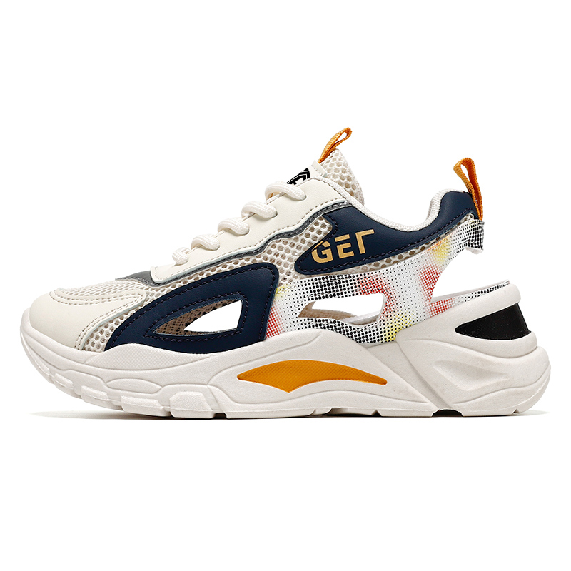 Кроссовки для бега для детей и подростков с низким верхом, амортизирующими, устойчивыми к истиранию и амортизацией Yi Jiabao, бежевый/синий 
Кроссовки для бега для детей и подростков с низким верхом, амортизирующими, устойчивыми к истиранию и амортизацией Yi Jiabao, бежевый/синий