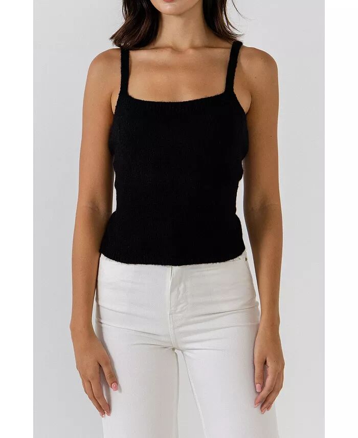 Женская трикотажная майка endless rose, черный 
Женская трикотажная майка endless rose, черный