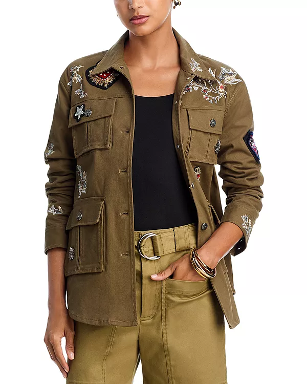 Куртка с нашивкой в стиле наследия Веры Cinq À Sept, зеленый
Куртка с нашивкой в стиле наследия Веры Cinq À Sept, зеленый