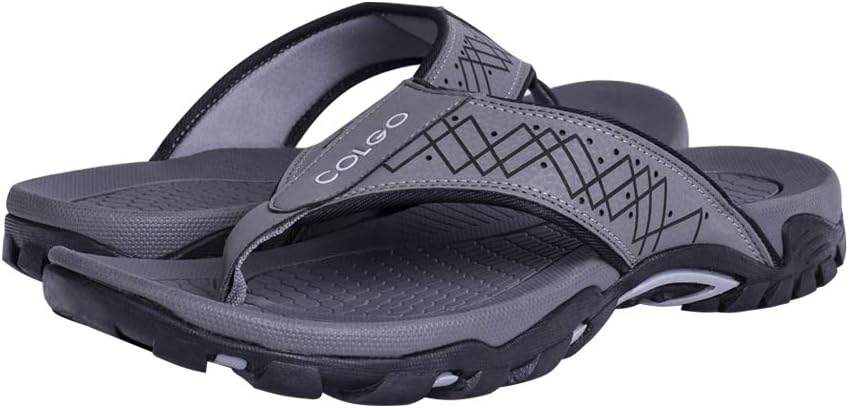 Мужские шлепанцы-вьетнамки комфортные спортивные сандалии для дома и улицы, повседневные пляжные шлепанцы с поддержкой свода стопы Colgo, черный/серый
Мужские шлепанцы-вьетнамки комфортные спортивные сандалии для дома и улицы, повседневные пляжные шлепанцы с поддержкой свода стопы Colgo, черный/серый