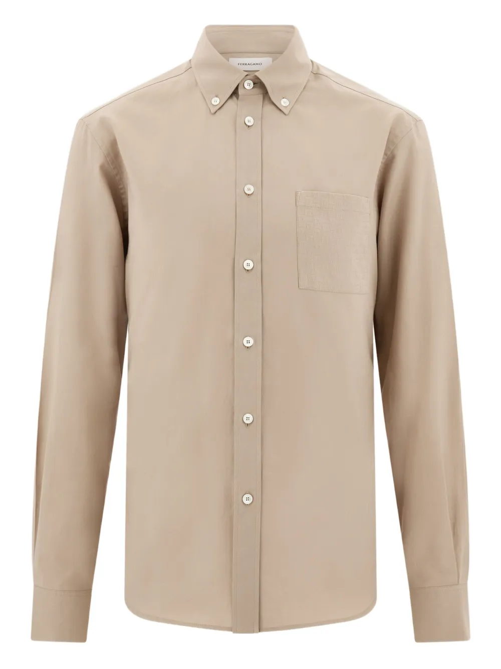 Рубашка с накладным карманом Ferragamo, бежевый
Рубашка с накладным карманом Ferragamo, бежевый