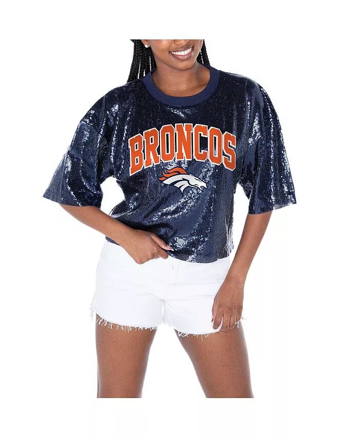 Женская темно-синяя укороченная футболка Denver Broncos Rise Up с пайетками Gameday Couture
Женская темно-синяя укороченная футболка Denver Broncos Rise Up с пайетками Gameday Couture