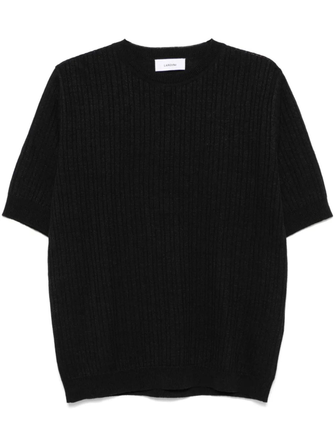 Футболка в рубчик Lardini, черный 
Футболка в рубчик Lardini, черный