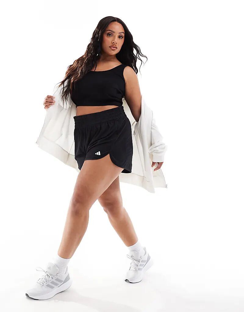 Трикотажные шорты adidas Performance plus pacer essentials с высокой посадкой черного цвета
Трикотажные шорты adidas Performance plus pacer essentials с высокой посадкой черного цвета