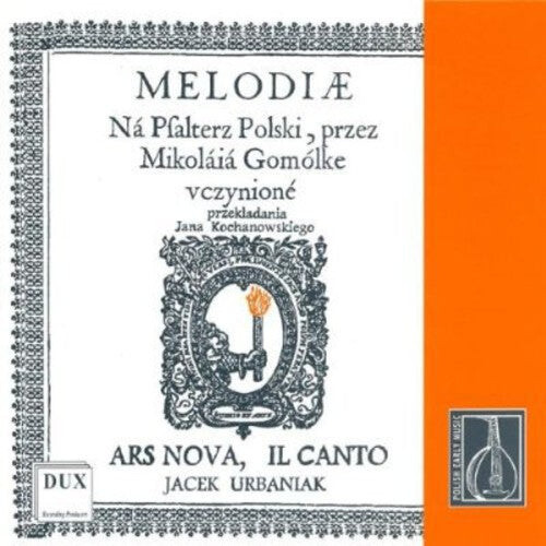CD диск Melodies for the Polish Psalter: Psalms / Various: Melodies for the Polish Psalter: Psalms / Various
CD диск Melodies for the Polish Psalter: Psalms / Various: Melodies for the Polish Psalter: Psalms / Various