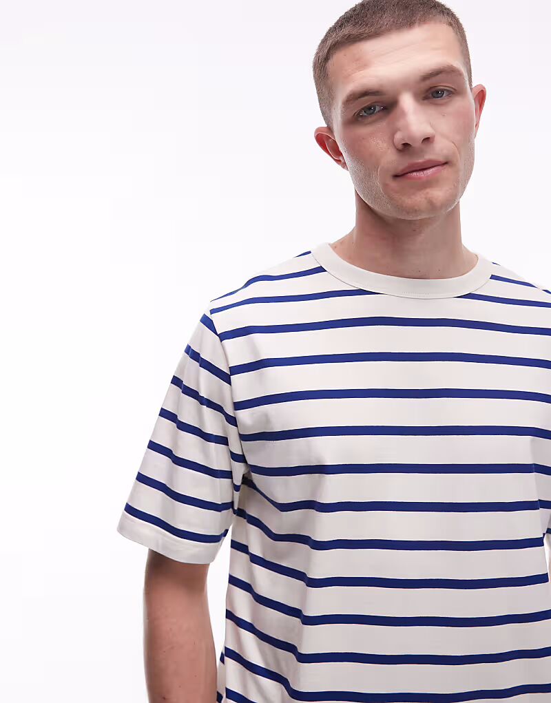 Футболка свободного покроя ARKET из легкого джерси в сине-белую полоску
Футболка свободного покроя ARKET из легкого джерси в сине-белую полоску