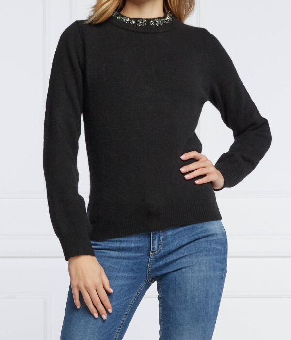 Джемпер женский Liu Jo с декорированным воротом, черный
Джемпер женский Liu Jo с декорированным воротом, черный