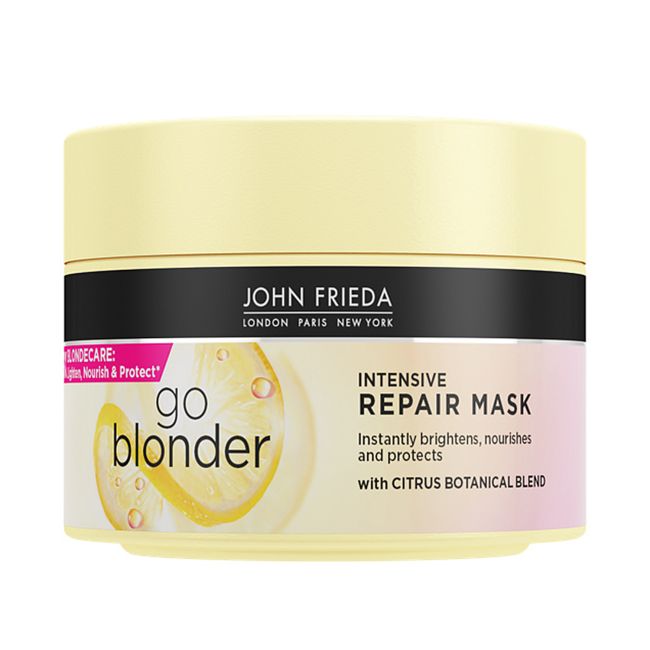 Интенсивная восстанавливающая маска для волос Go Blonder John Frieda, 250 мл
Интенсивная восстанавливающая маска для волос Go Blonder John Frieda, 250 мл