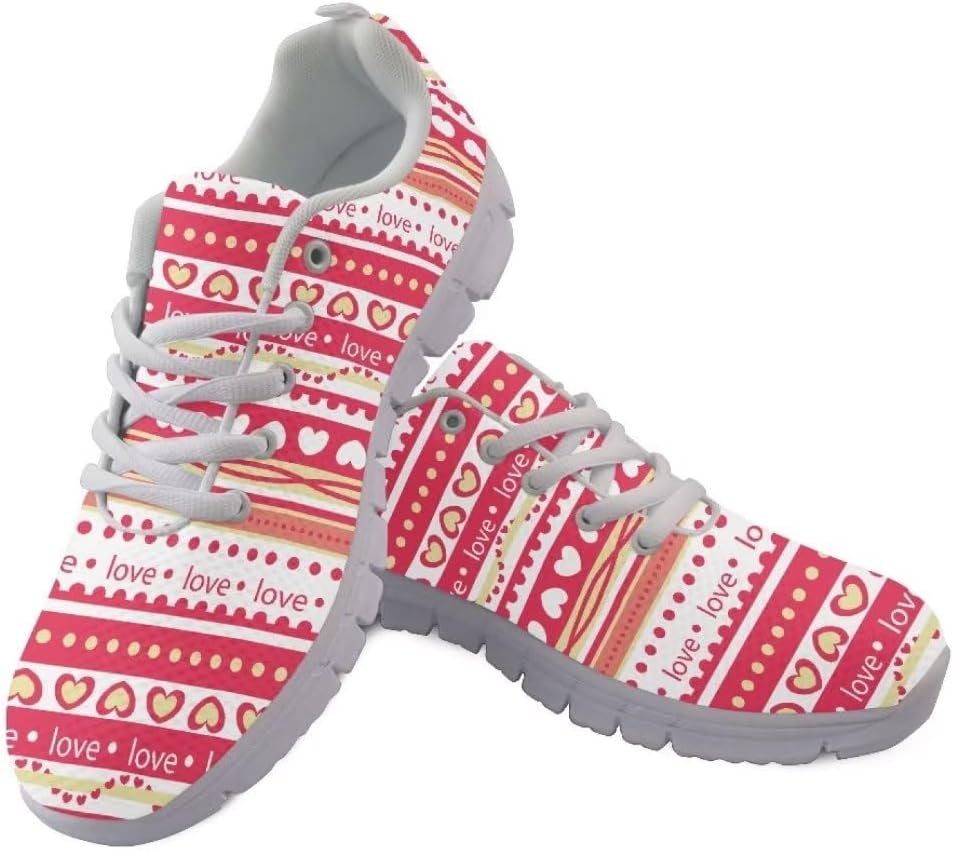 Женские кроссовки Jeiento Fashion для прогулок на открытом воздухе, дышащие сетчатые кроссовки для тренировок и повседневной носки, мужские спортивные беговые кроссовки, обувь на День святого Валентина, Love Hearts Stripes
Женские кроссовки Jeiento Fashion для прогулок на открытом воздухе, дышащие сетчатые кроссовки для тренировок и повседневной носки, мужские спортивные беговые кроссовки, обувь на День святого Валентина, Love Hearts Stripes