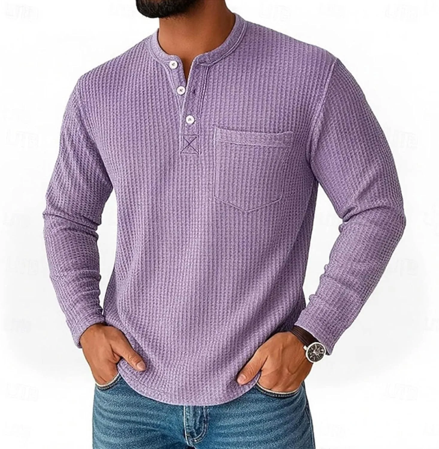 Мужская рубашка для гольфа Casual, однотонная, с длинными рукавами
Мужская рубашка для гольфа Casual, однотонная, с длинными рукавами