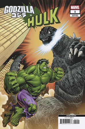 Godzilla vs Hulk #1 McGuinness 2nd Printing Var (Marvel Comics Entertainment)
Godzilla vs Hulk #1 McGuinness 2nd Printing Var (Marvel Comics Entertainment)