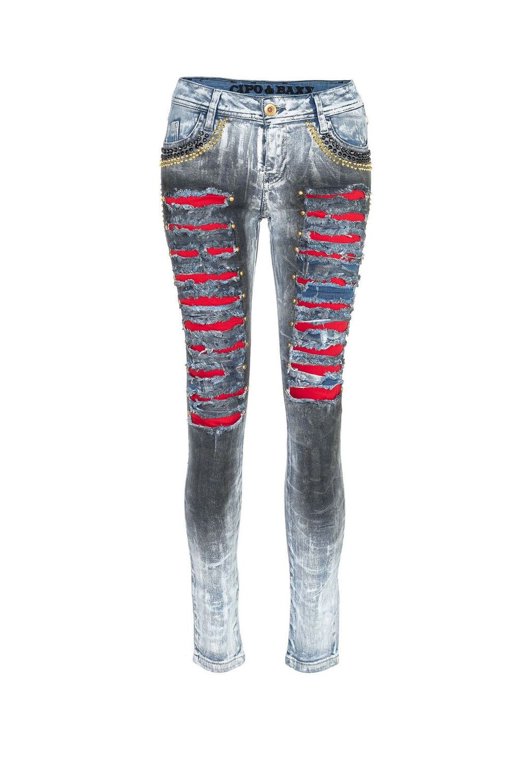 Джинсы скинни с карманами из драгоценных камней CIPO & BAXX, синий
Джинсы скинни с карманами из драгоценных камней CIPO & BAXX, синий