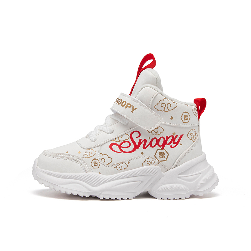 SNOOPY Противоскользящие и износостойкие теплые высокие детские кроссовки для бега белого цвета
SNOOPY Противоскользящие и износостойкие теплые высокие детские кроссовки для бега белого цвета
