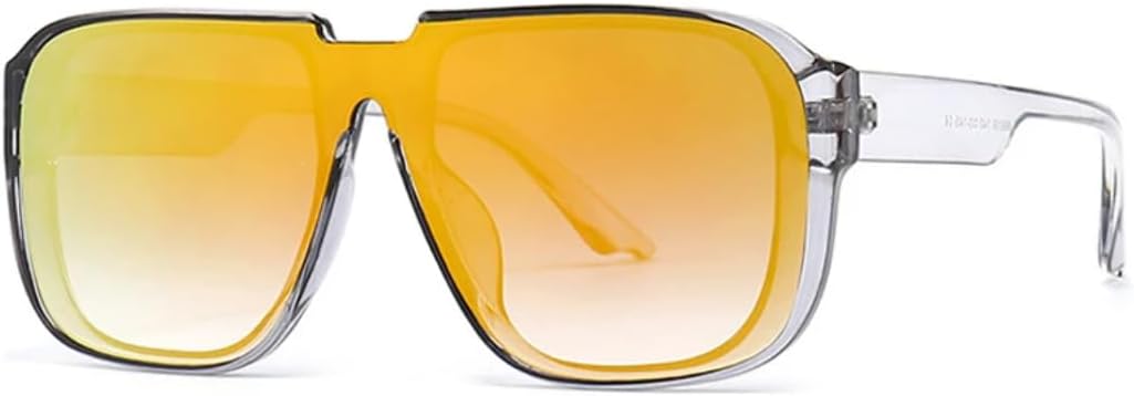 Мужские солнцезащитные очки в стиле ретро, цельные, с защитой от УФ-излучения UV400 и плоской верхней частью, модные мужские солнцезащитные очки VRTRFFTR, Grey Orange Mirror
Мужские солнцезащитные очки в стиле ретро, цельные, с защитой от УФ-излучения UV400 и плоской верхней частью, модные мужские солнцезащитные очки VRTRFFTR, Grey Orange Mirror