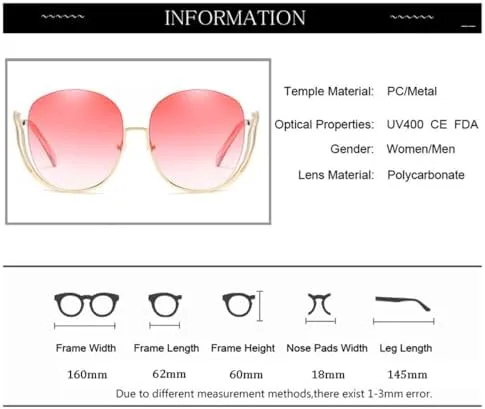 Женские солнцезащитные очки в полуободковой оправе 2027 года, градиентные линзы, увеличенный размер, защита от ультрафиолета UV400 MTZJH, C3 Blue Pink Lens
Женские солнцезащитные очки в полуободковой оправе 2027 года, градиентные линзы, увеличенный размер, защита от ультрафиолета UV400 MTZJH, C3 Blue Pink Lens