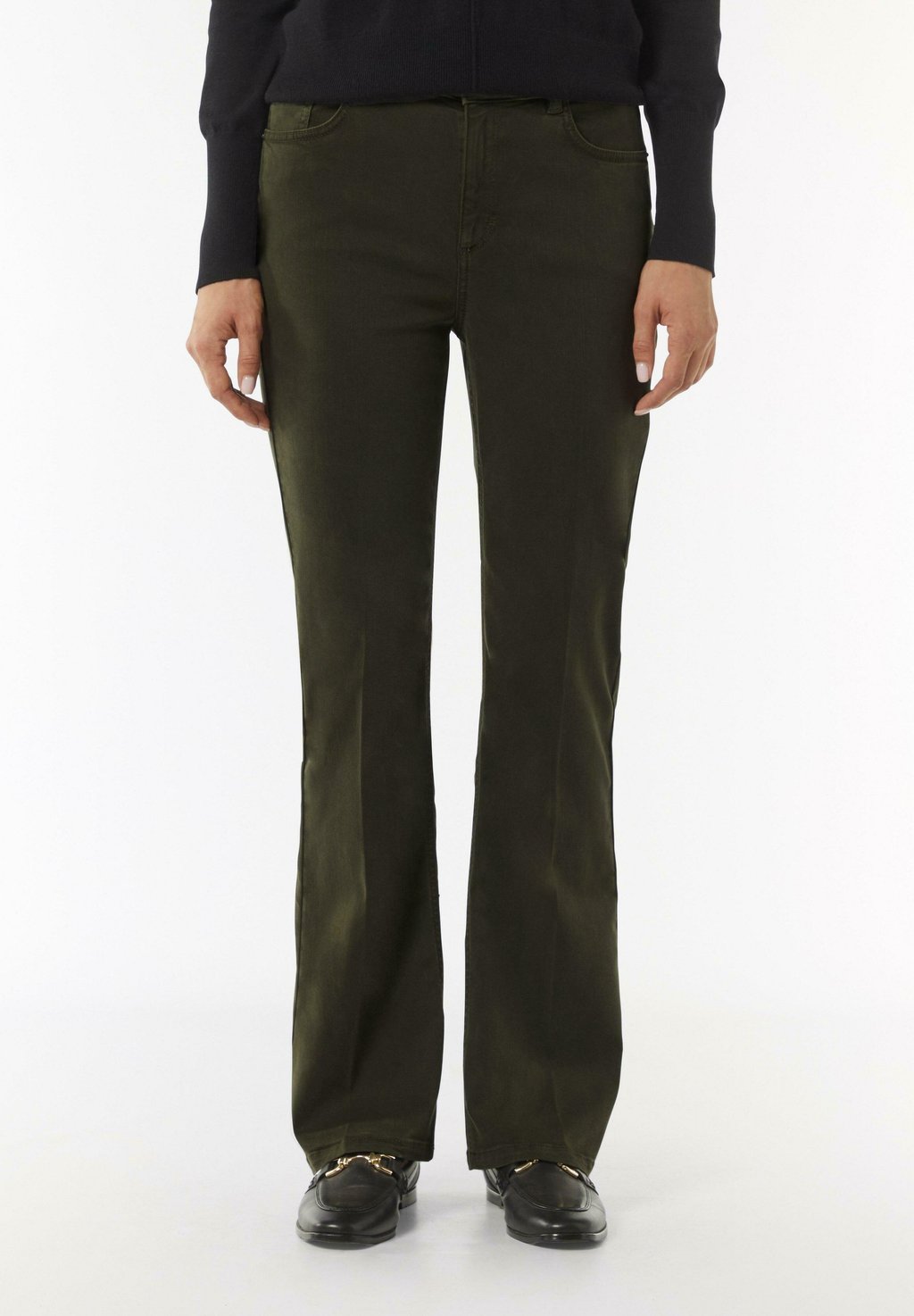 Брюки MIT FLARED LEG comma casual identity, оливковый 
Брюки MIT FLARED LEG comma casual identity, оливковый