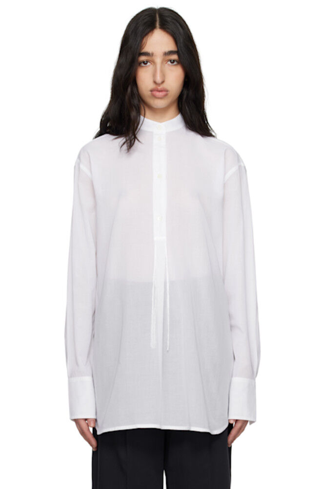 Белая рубашка со стоячим воротником TOTEME
Белая рубашка со стоячим воротником TOTEME