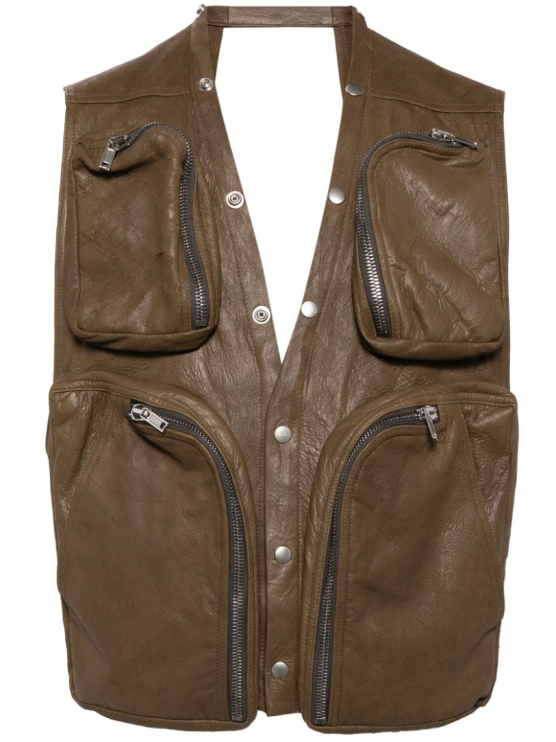 Жилет-карго Rick Owens кожаный на пуговицах, коричневый
Жилет-карго Rick Owens кожаный на пуговицах, коричневый