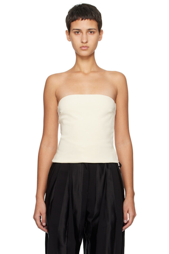 Майка с прямым вырезом от белого цвета Esse Studios
Майка с прямым вырезом от белого цвета Esse Studios