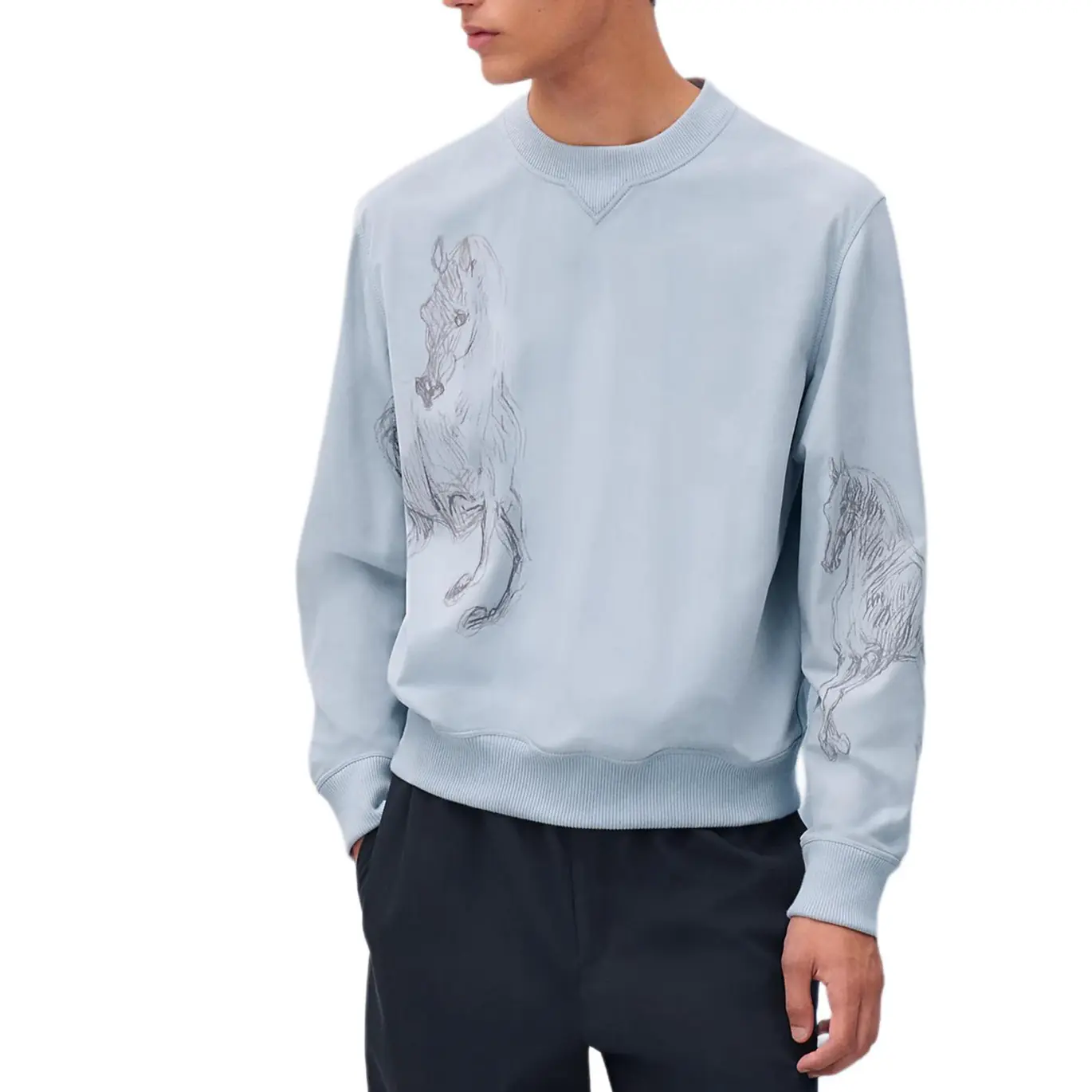 HERMES Свитшот мужской blue glacier
HERMES Свитшот мужской blue glacier