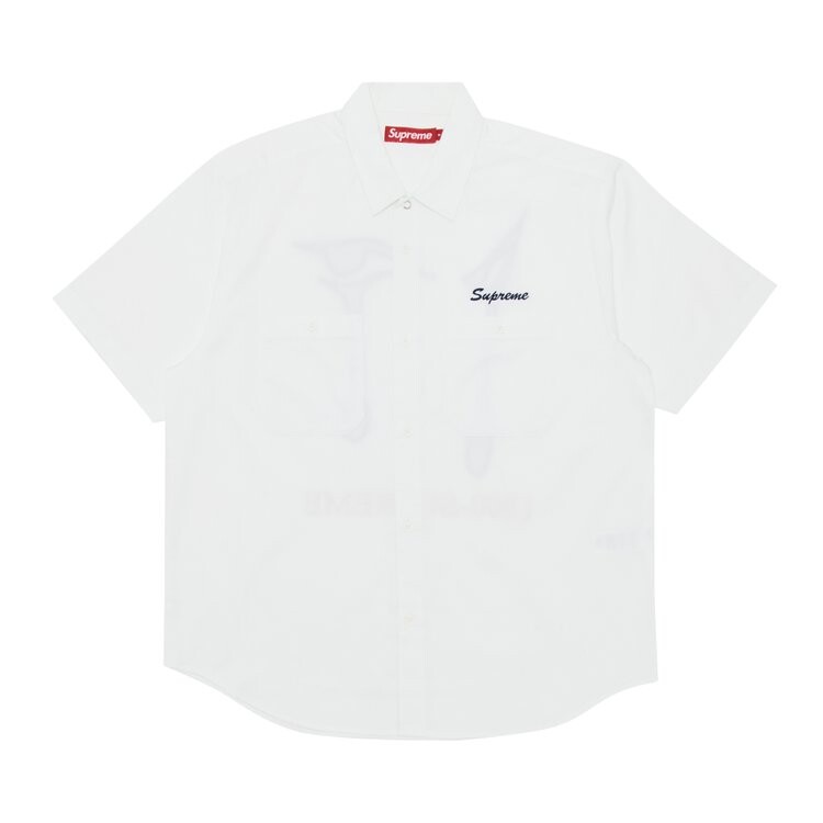 Рубашка Supreme AOI Eyes Short-Sleeve Work Shirt, белый 
Рубашка Supreme AOI Eyes Short-Sleeve Work Shirt, белый
