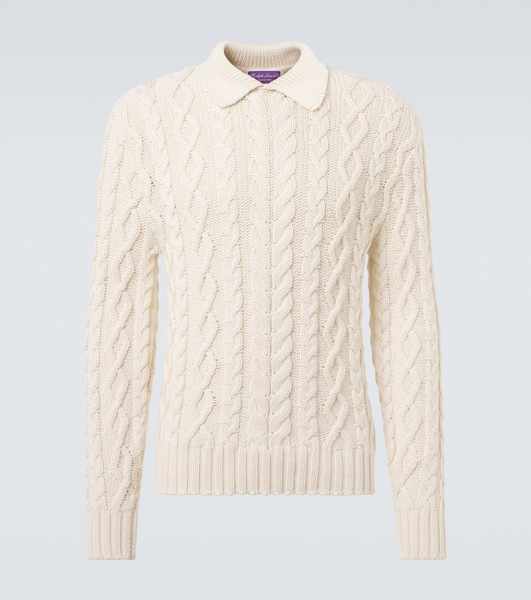 Свитер из хлопчатобумажной смеси с косой вязкой Ralph Lauren Purple Label, Classic Cream
Свитер из хлопчатобумажной смеси с косой вязкой Ralph Lauren Purple Label, Classic Cream