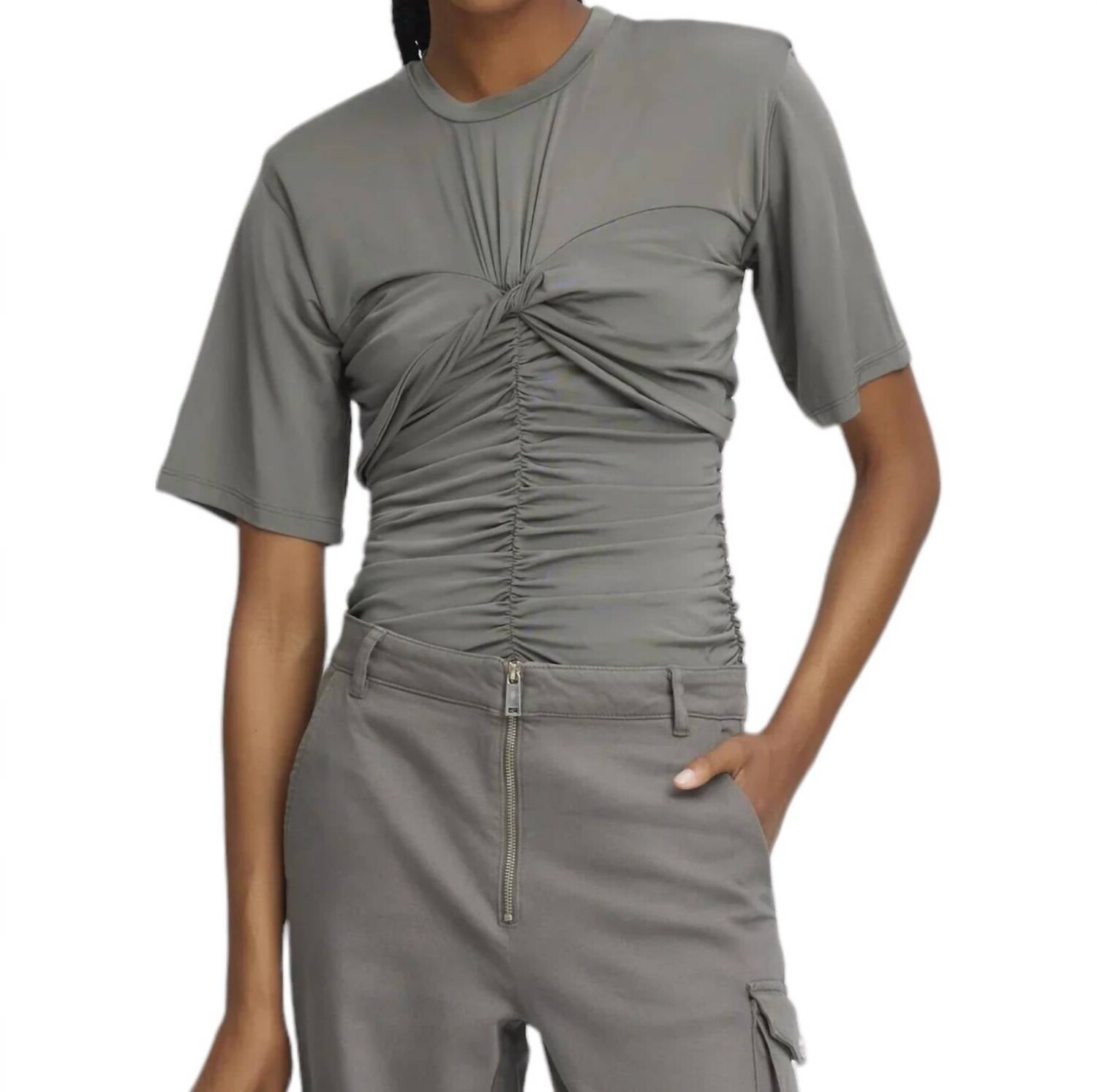 Серая Блузка Ashagz Серый Gestuz, цвет Gunmetal Grey 
Серая Блузка Ashagz Серый Gestuz, цвет Gunmetal Grey