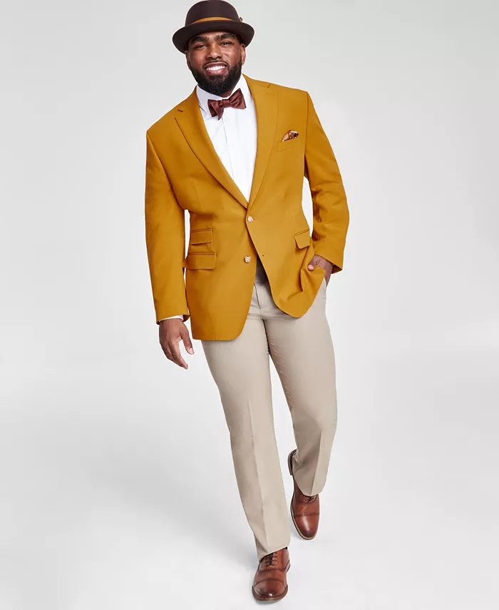 Мужской классический спортивный пиджак однотонный Tayion Collection, желтый
Мужской классический спортивный пиджак однотонный Tayion Collection, желтый