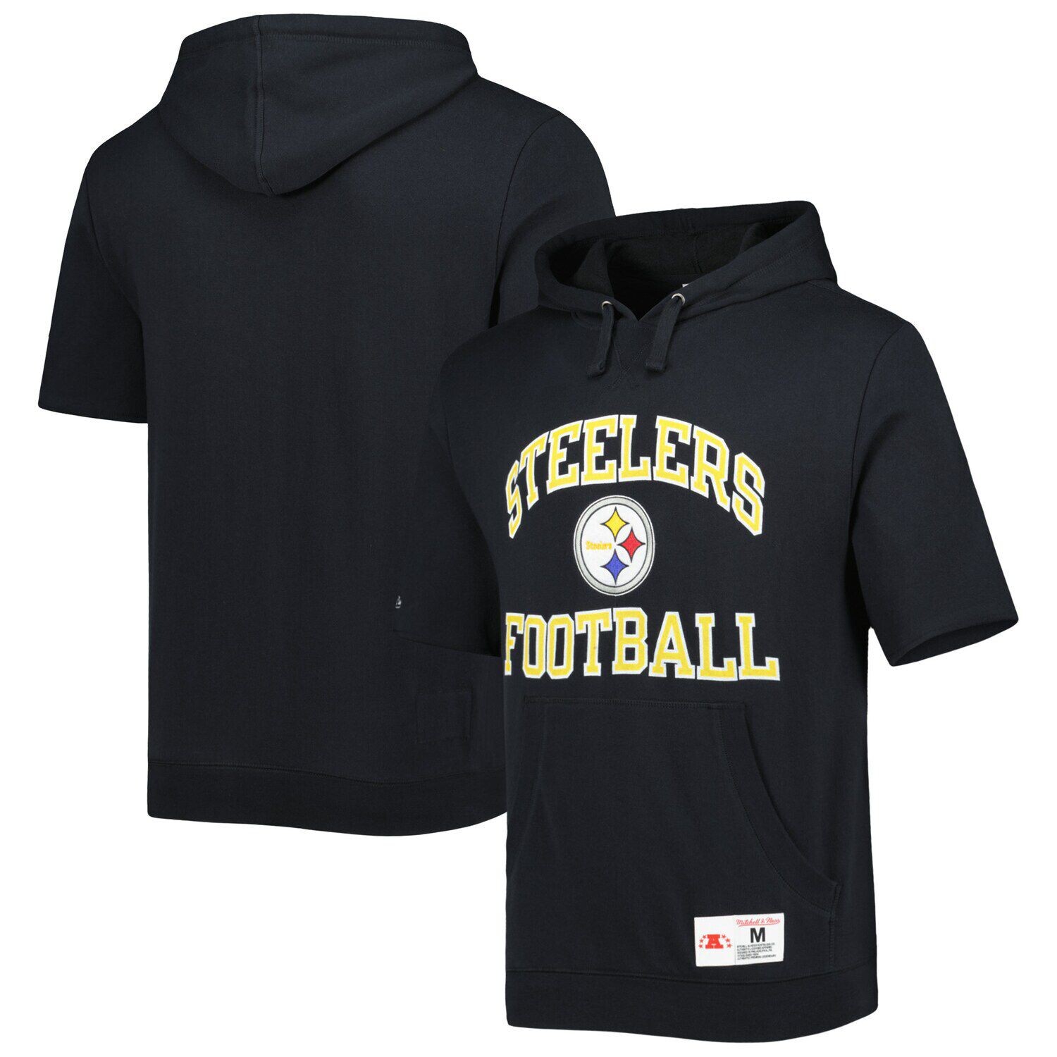 Мужской черный пуловер с капюшоном с короткими рукавами Mitchell & Ness Pittsburgh Steelers
Мужской черный пуловер с капюшоном с короткими рукавами Mitchell & Ness Pittsburgh Steelers