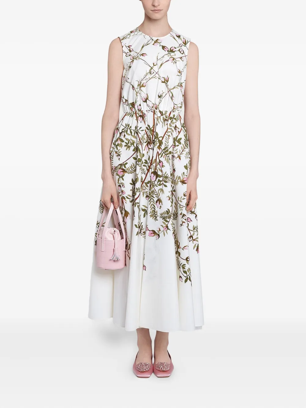 Платье миди с цветочным принтом Giambattista Valli, белый
Платье миди с цветочным принтом Giambattista Valli, белый