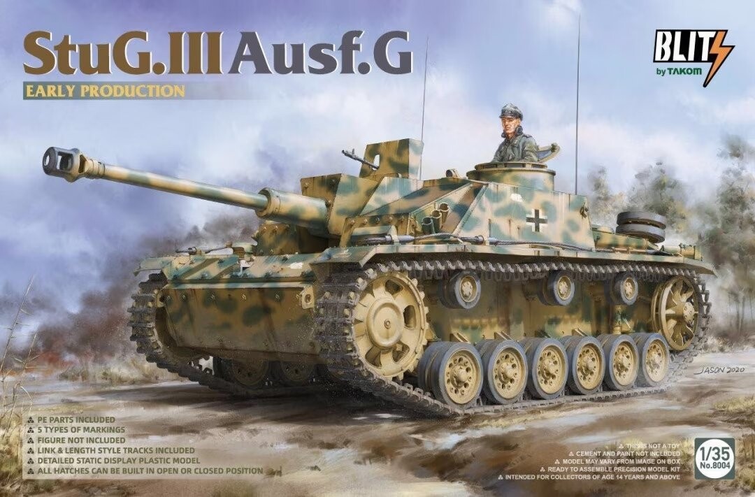 Takom-Blitz 8004 StuG.III Ausf.G Раннее производство 1/35 Inna marka
Takom-Blitz 8004 StuG.III Ausf.G Раннее производство 1/35 Inna marka