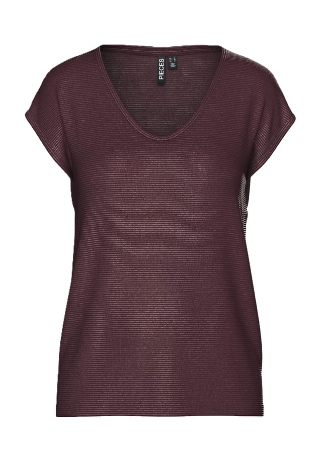 Футболка с V-образным вырезом и блестящими деталями Pieces, коричневый
Футболка с V-образным вырезом и блестящими деталями Pieces, коричневый