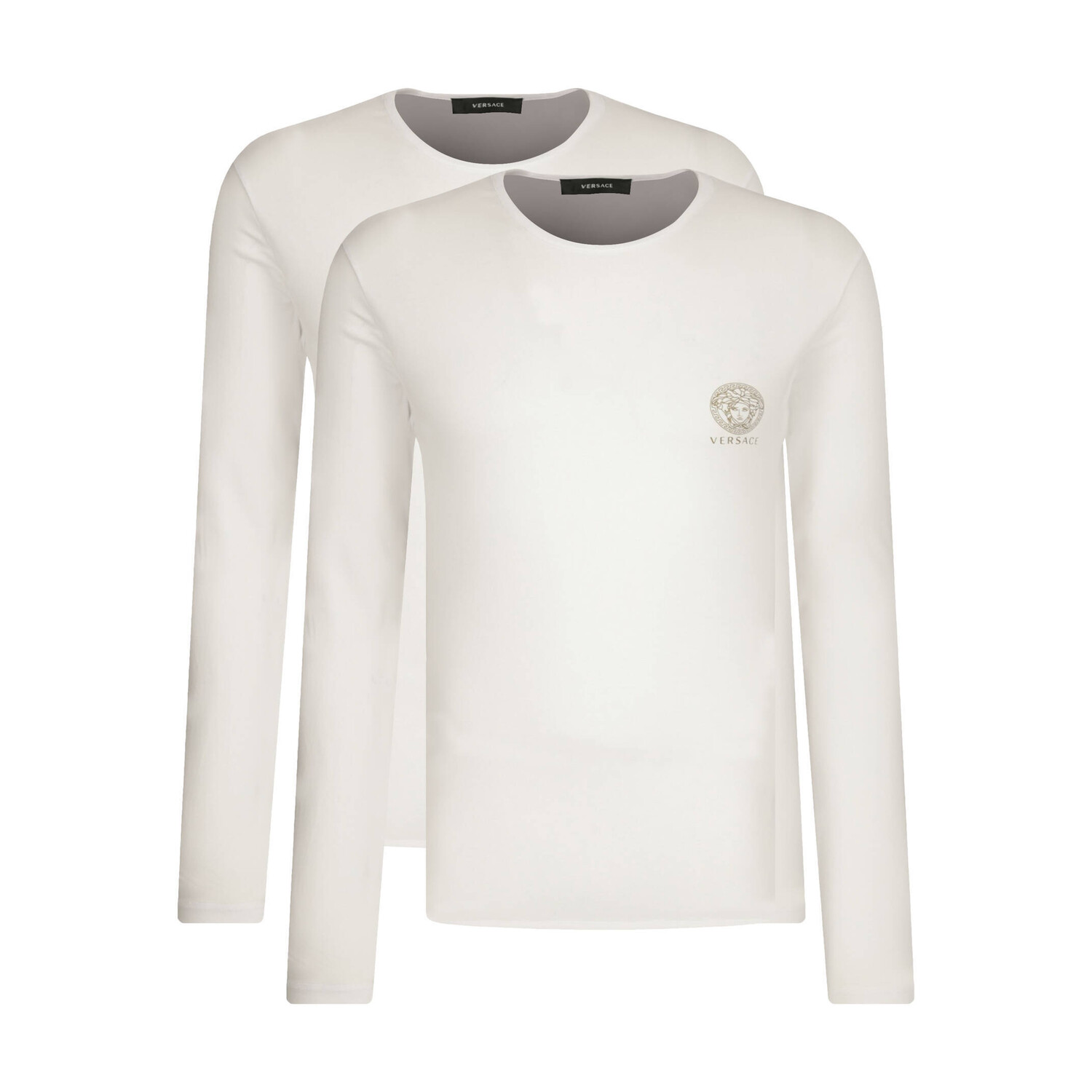 Лонгслив Versace 2-pack slim fit, белый 
Лонгслив Versace 2-pack slim fit, белый