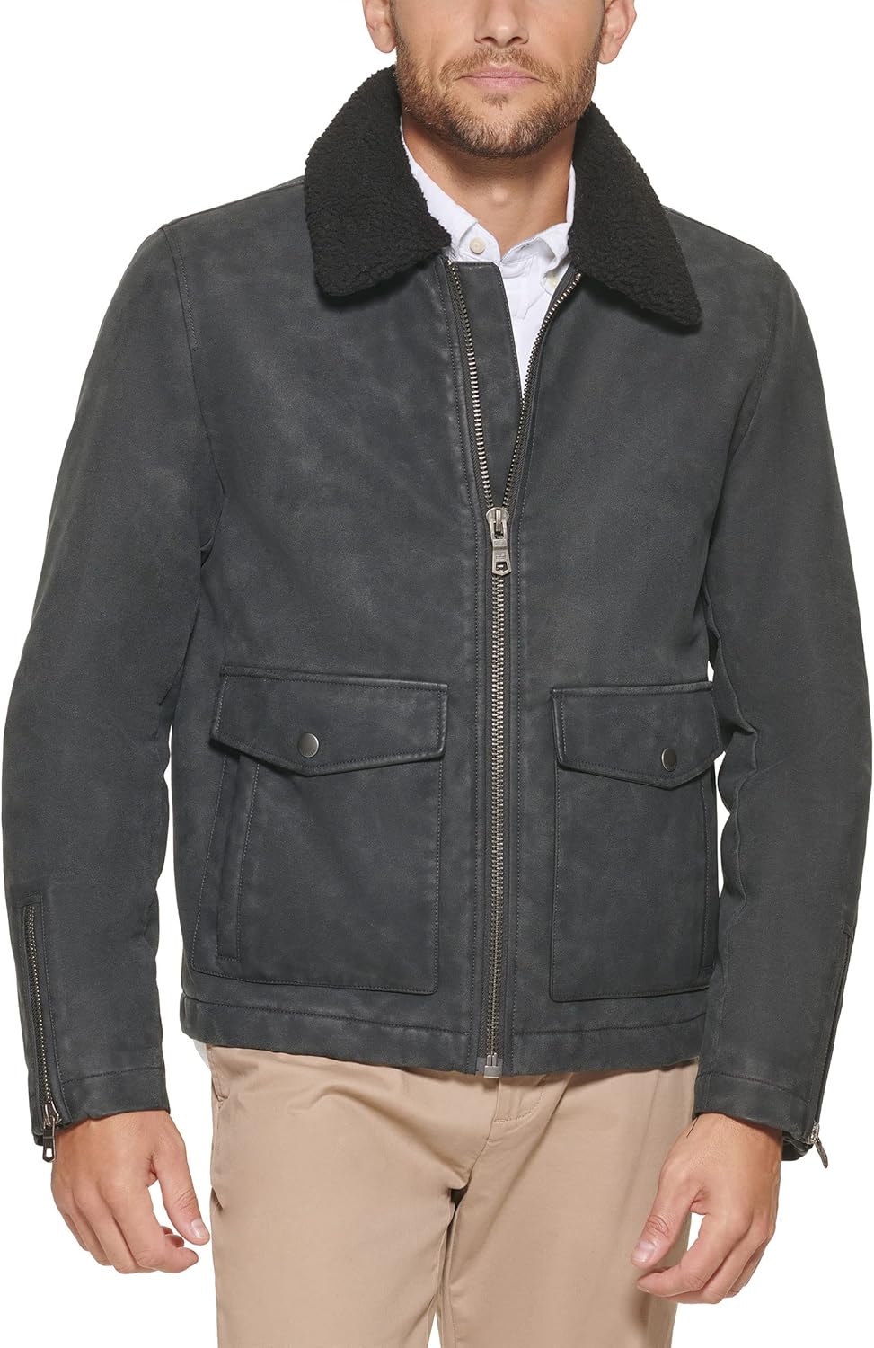 Мужская байкерская куртка Tommy Hilfiger из искусственной кожи с воротником из шерпы, Black
Мужская байкерская куртка Tommy Hilfiger из искусственной кожи с воротником из шерпы, Black