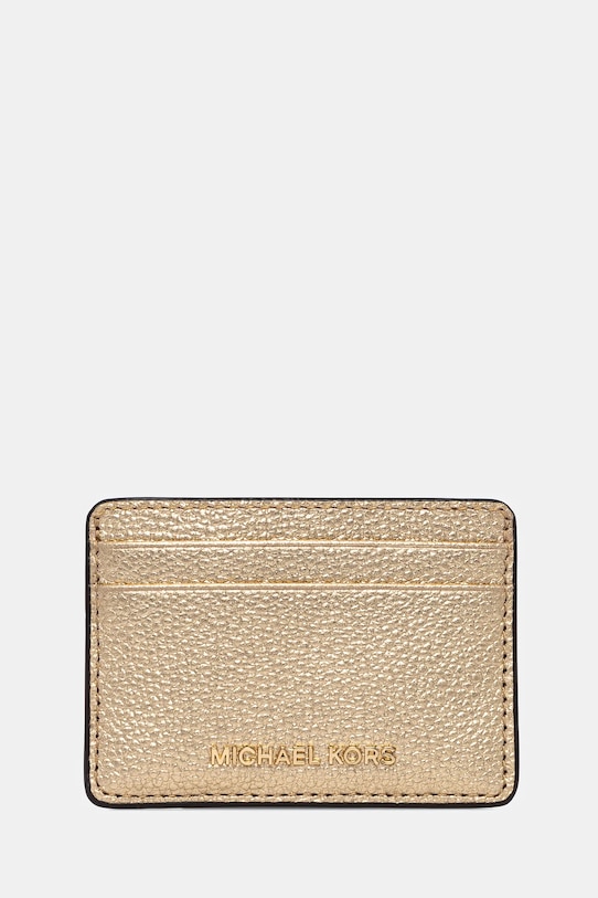 Кожаный чехол для карт Michael Michael Kors, золотой
Кожаный чехол для карт Michael Michael Kors, золотой