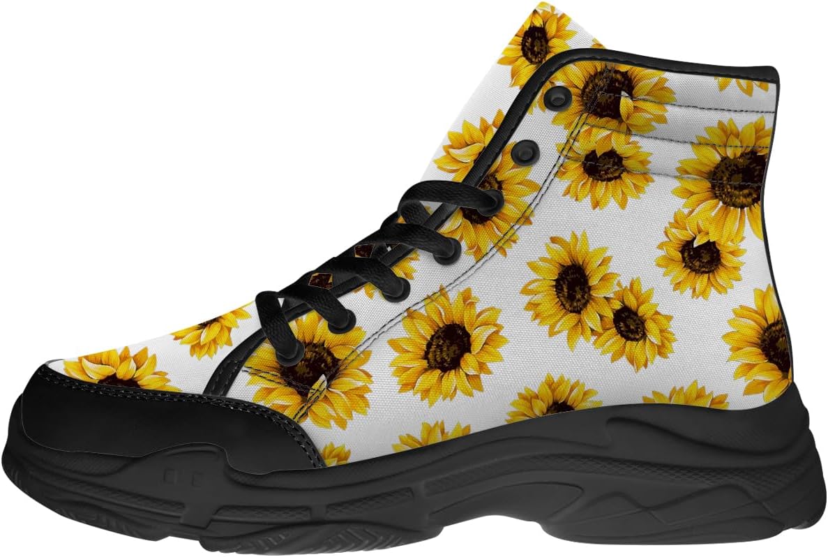 Кеды на высокой подошве с подсолнухами для женщин, желтые парусиновые платформенные туфли на шнуровке, подарок для нее и для него Generic
Кеды на высокой подошве с подсолнухами для женщин, желтые парусиновые платформенные туфли на шнуровке, подарок для нее и для него Generic