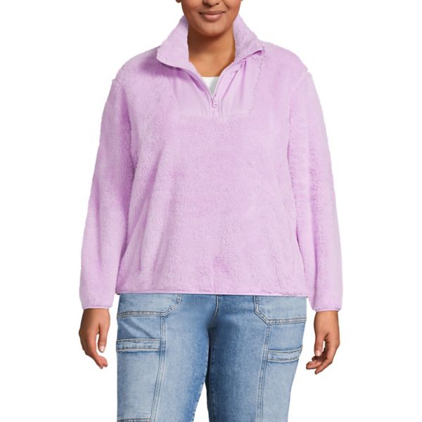 Свитер большого размера из шерпы с полумолнией Lands' End, цвет blushed lilac
Свитер большого размера из шерпы с полумолнией Lands' End, цвет blushed lilac