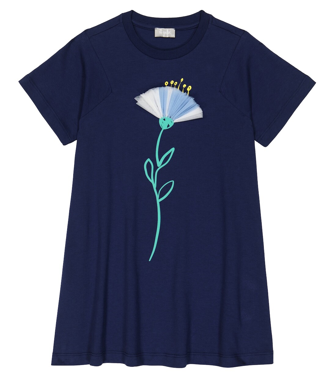 Хлопковое платье-футболка с цветочным принтом Il Gufo, синий
Хлопковое платье-футболка с цветочным принтом Il Gufo, синий