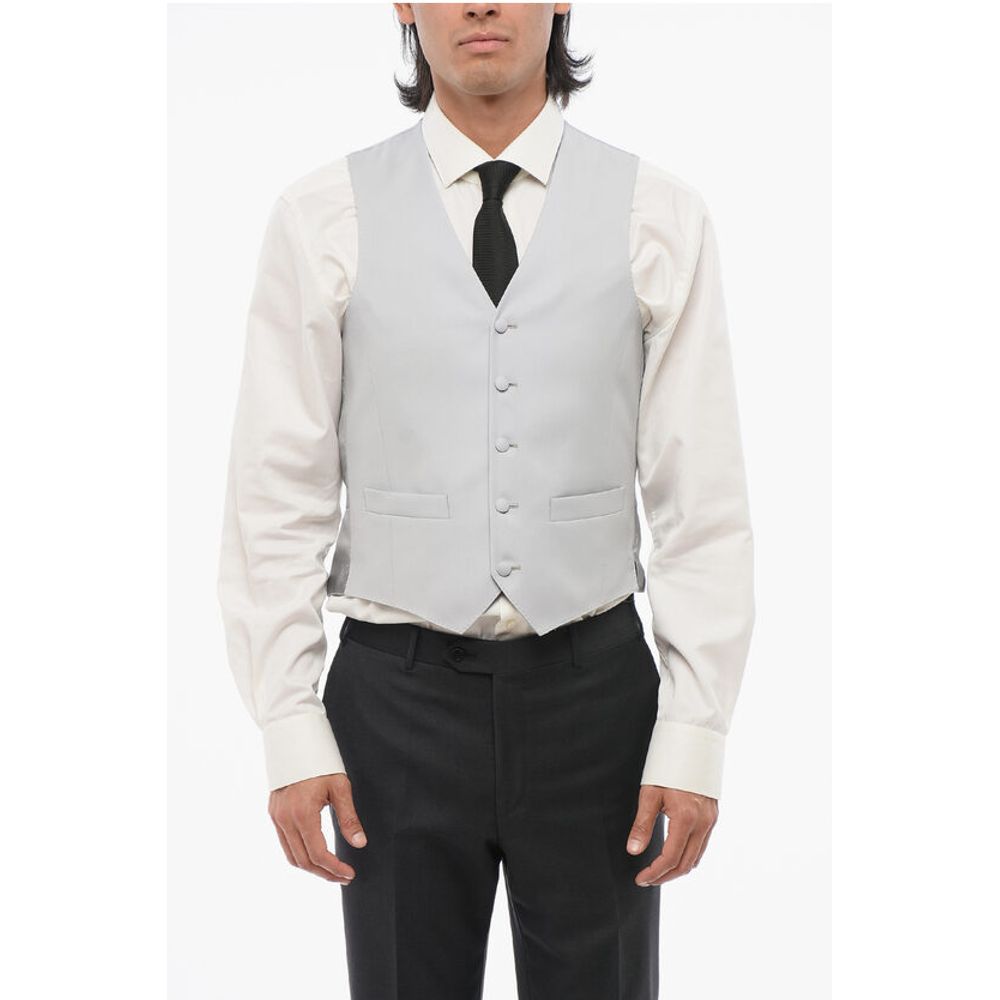 Шерстяной жилет на 5 пуговицах с прорезными карманами Corneliani, Gray
Шерстяной жилет на 5 пуговицах с прорезными карманами Corneliani, Gray