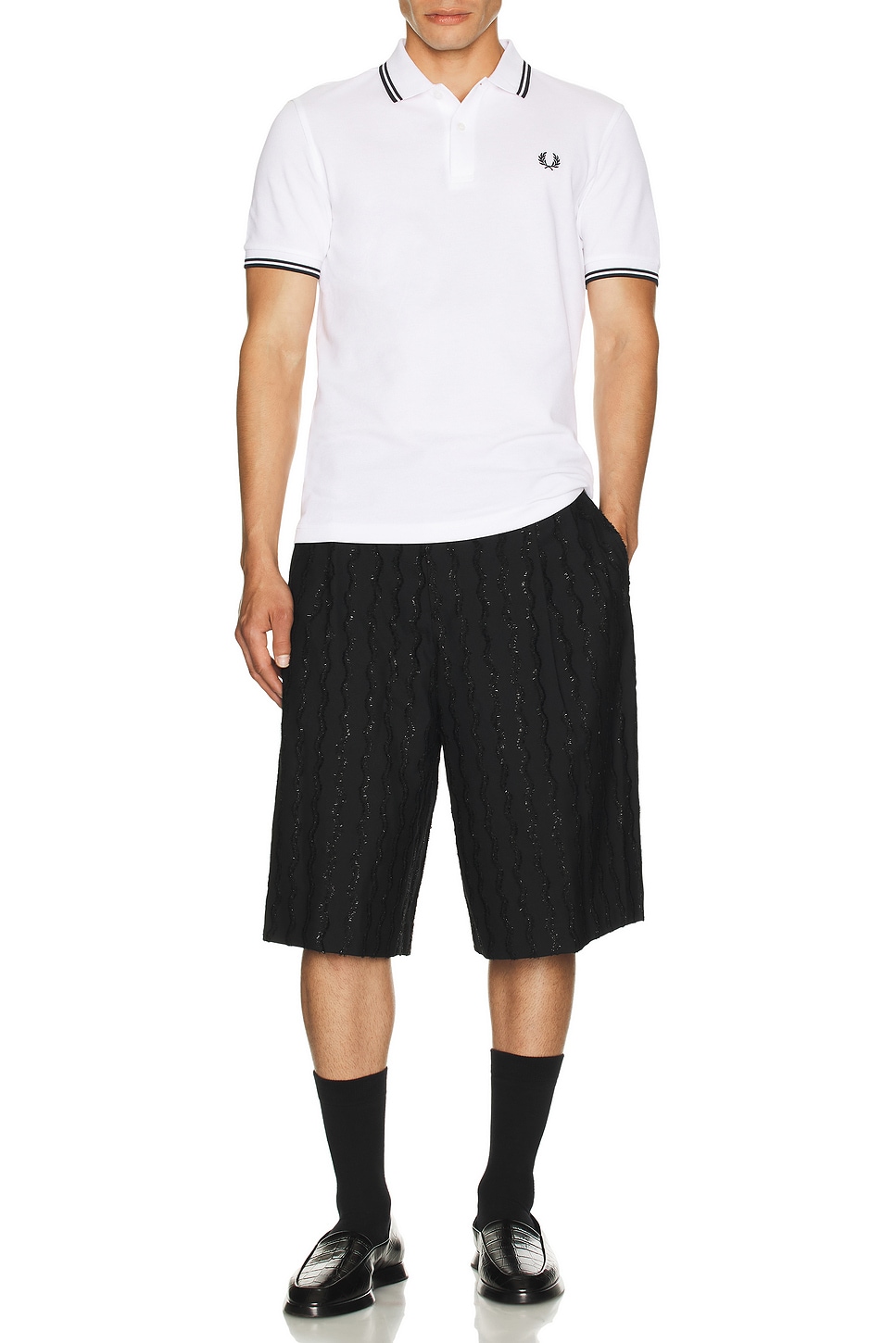 Comme Des Garcons Shirt x FRED PERRY "Strong Will" Поло, White
Comme Des Garcons Shirt x FRED PERRY "Strong Will" Поло, White